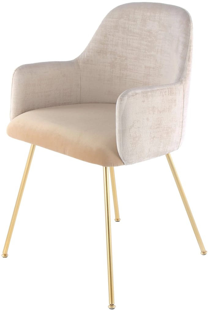 Stijlvolle Design Eetkamer-/Woonkamerstoel «Richard 525» – Luxe Stoffering & Metaal Frame – Modern & Comfortabel
