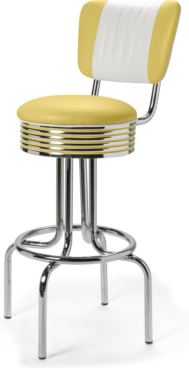 Bel Air Retro Barkruk BS-28CB Geel
