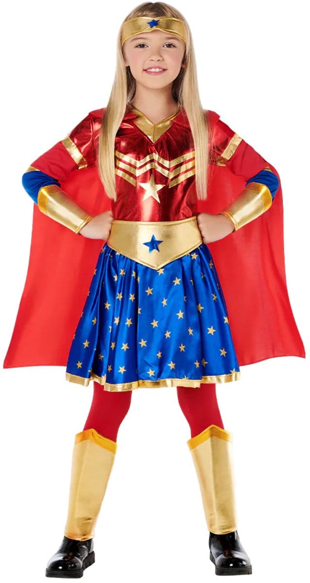 Boland - Kostuum Superheldin Star (7-9 jr) - Kinderen - Superheld - Superwoman