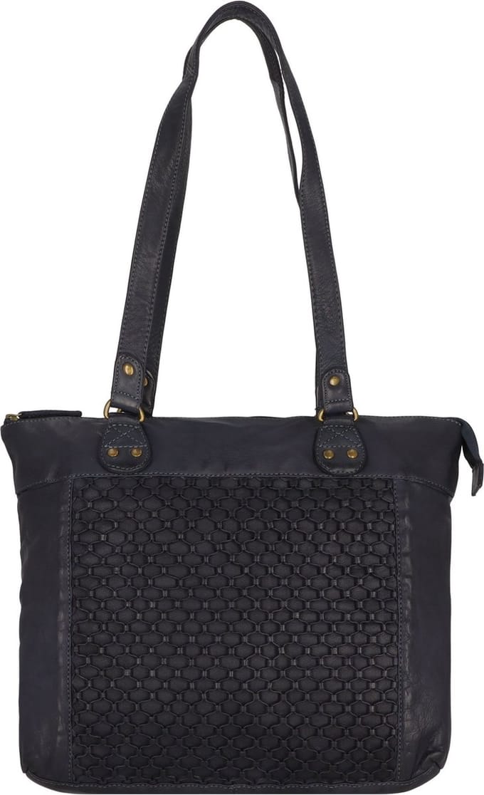 Greenland Nature Femi & Nine Leren Schoudertas 35 cm - Dames - navy