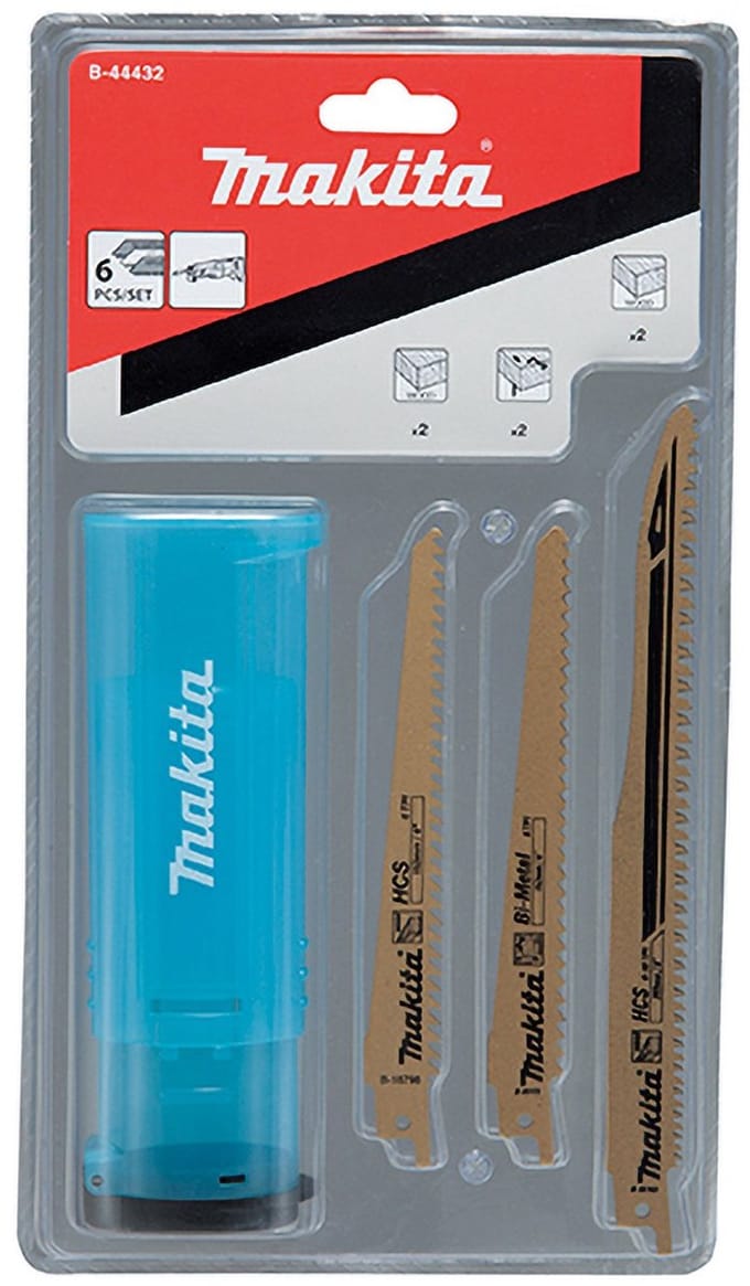 Pack de lames de scie sabre 203 mm pour bois (6 pcs) - MAKITA B-44432