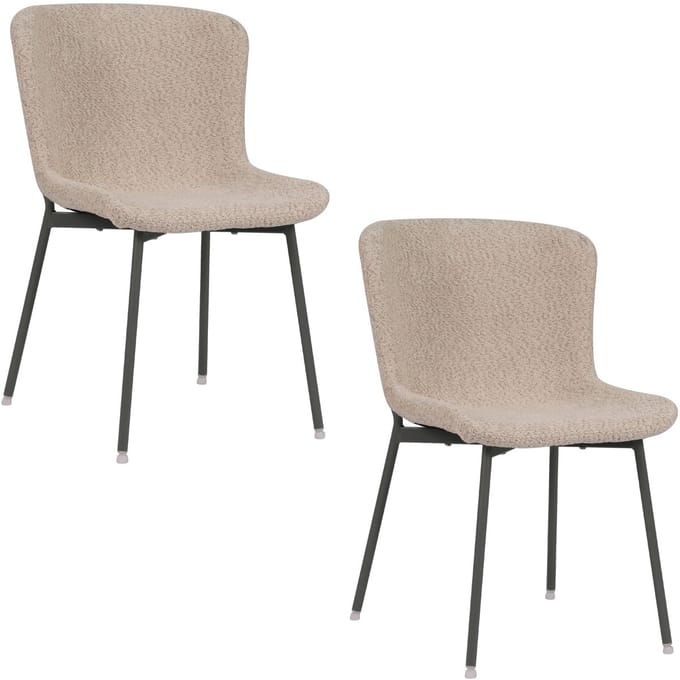 Housecraft Living Maryan Eetkamerstoelen Off White/ Gebroken wit - Set van 2