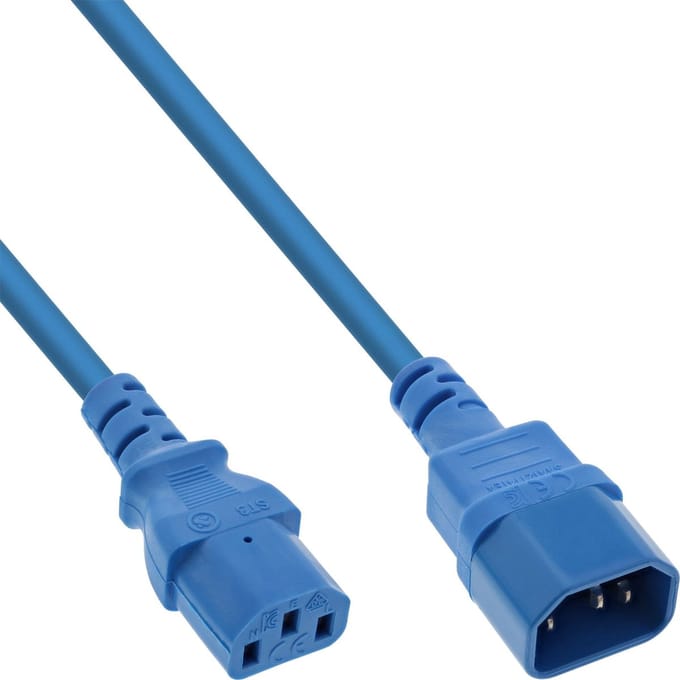 ACT Netsnoer C13 - C14 blauw 1,8 m AK5110