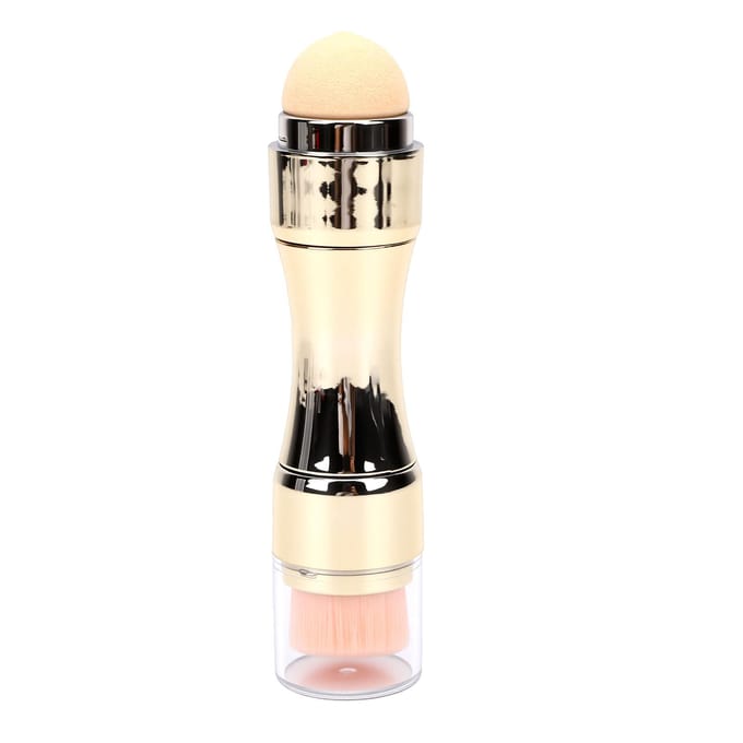 4-in-1 Make-up Kwastenset Draagbaar Multifunctioneel Oogschaduw Foundation Blush Lippenkwast Goud beige