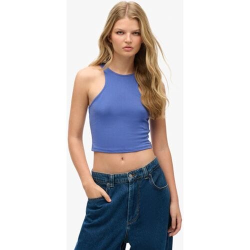Superdry - Studios Racer tanktopje van jersey - Dames - Vesten