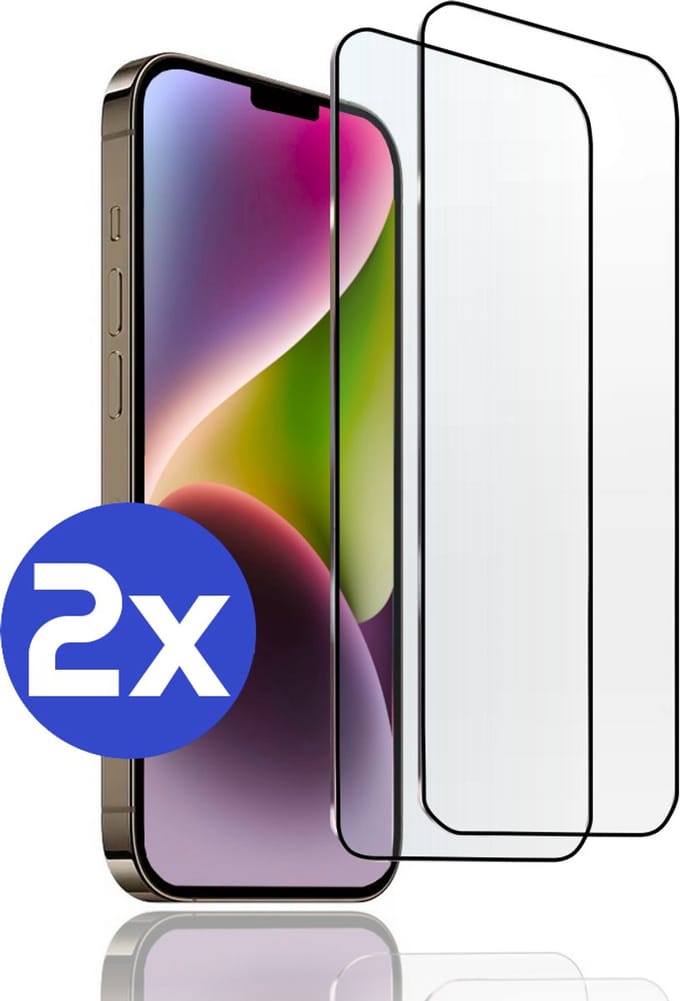 ArmorDrop Full Guard Screenprotector Geschikt Voor iPhone 14 Plus - Gehard Glas - 2 Stuks