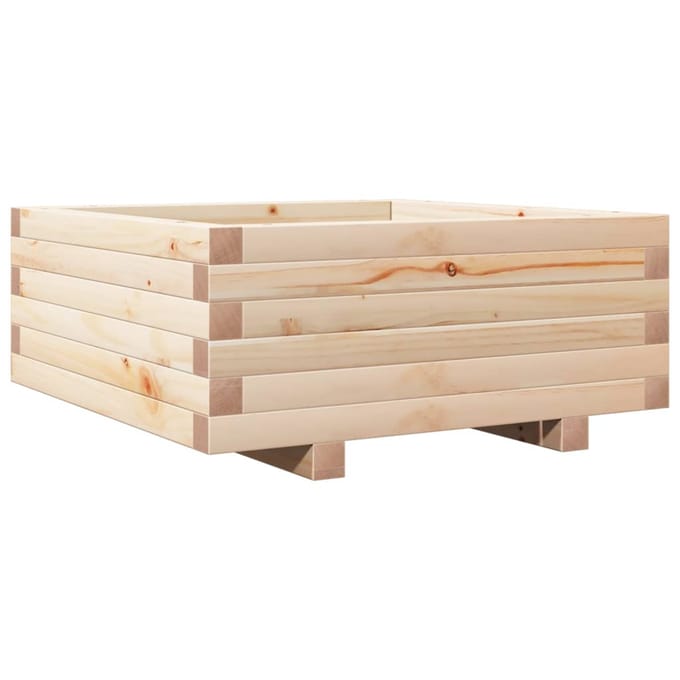 vidaXL - Plantenbak - 60x60x26,5 - cm - massief - grenenhout
