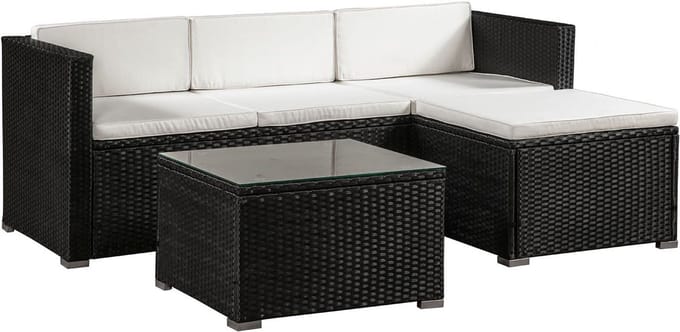 Polyrotan Loungeset Punta Cana M - Zwart