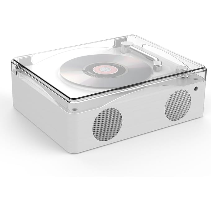 Retro CD-speler Multifunctionele muziekspeler Oplaadbare thuisluidsprekers met afstandsbediening Volume wit