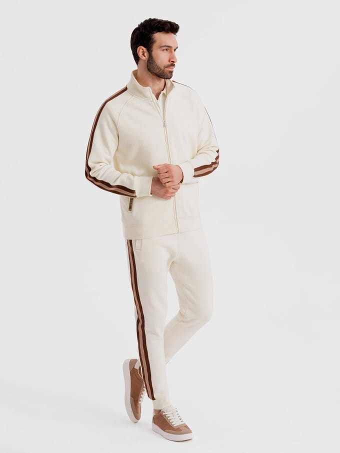 OMBRE Set - Katoen - Lange Mouw - Effen Crème M