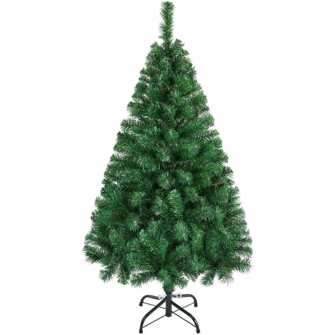 Yaheetech Kunstkerstboom 124 cm met Inklapbare Voet, Groen