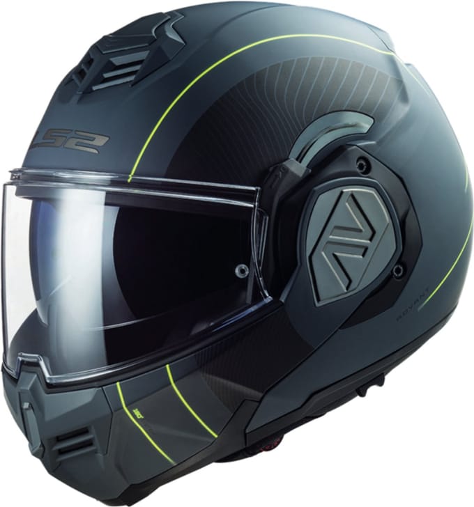 LS2 FF906 Advant Cooper Mat Titanium Zwart Systeemhelm - Maat 3XL - Helm
