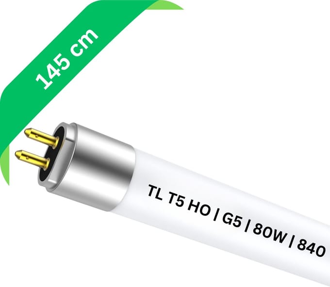 T5 HO TL buis 145 cm – 80W – G5 fitting – Ø 1.6 cm – 840 Koel Wit 4000K