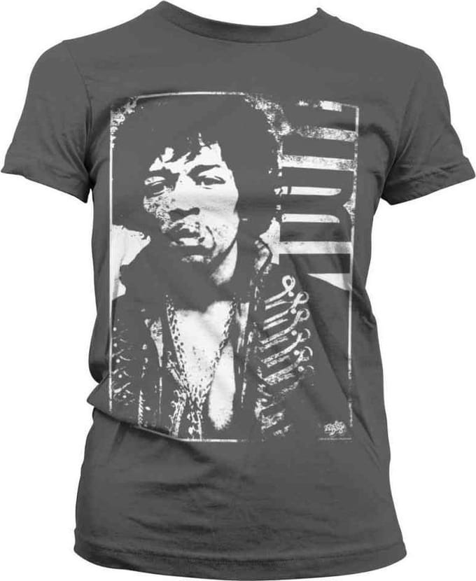 Jimi Hendrix Dames Tshirt -S- Distressed Grijs