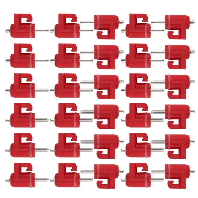30 Stuks Kippennipel Waterer Pluimvee Waternippel Drinker Buitenaccessoires Rode Kop Fijne Nagel red