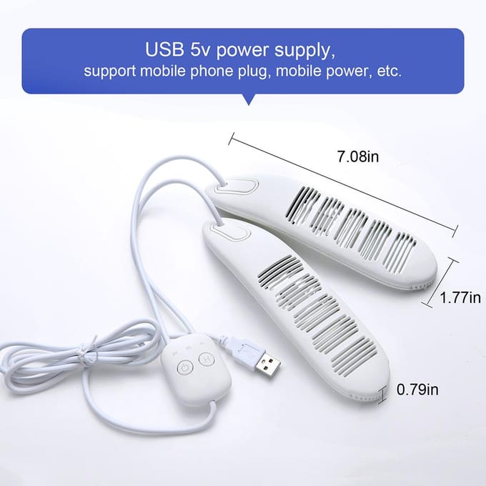 USB Schoenen Droger Intelligente Timing Schoenen Droger Steriliseren Elimineer Slechte wit