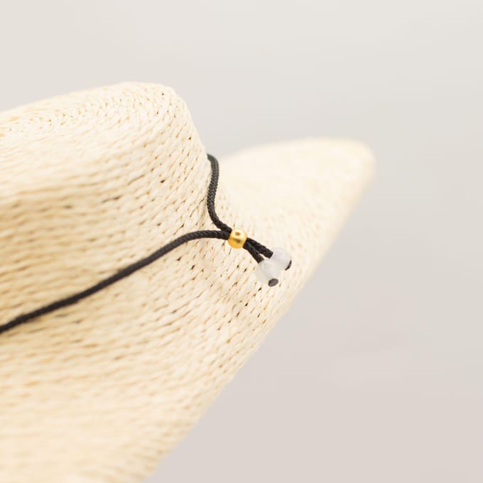 Koordketting met edelsteenhanger - Sodalite paddenstoel
