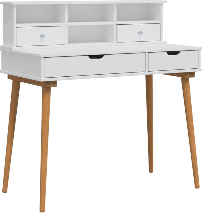 vidaXL - Kaptafelset - FAUSKE - 2 - st - Wit - 100 - x - 50 - x - 103,5 - cm