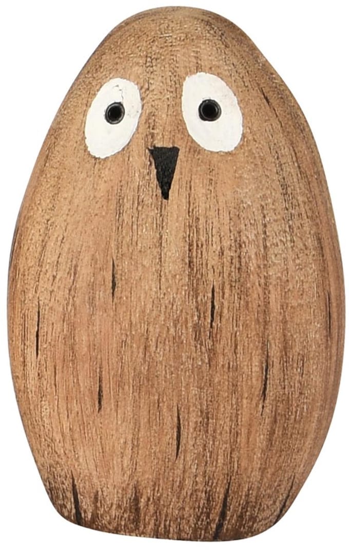 Dekoratief | Uiltje 'Hubert', naturel, hout, 7x5x10cm | A255561