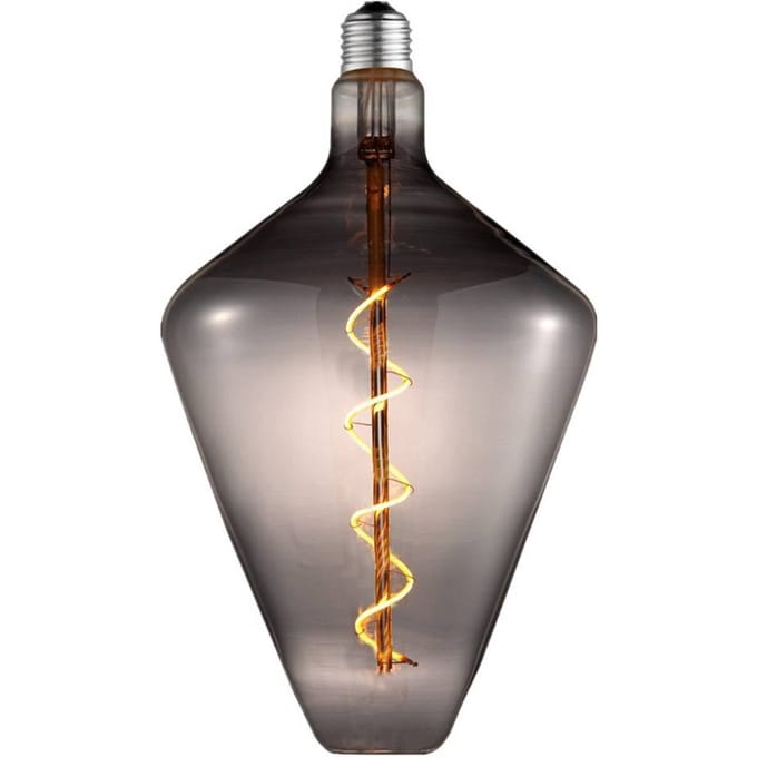 Lucande LED lamp, bolvormig, E27 4W, rookkleurig, Ø 15 cm, 1800K
