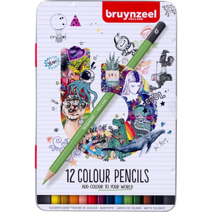 Kleurpotloden Bruynzeel assorti blik à 12 stuks