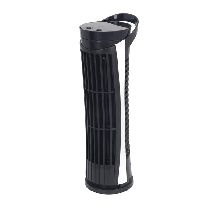 Torenventilator 90 graden oscillerende ventilator met 2 snelheden lichte staande bladloze ventilator 34 dB stil USB 2.0 zwart