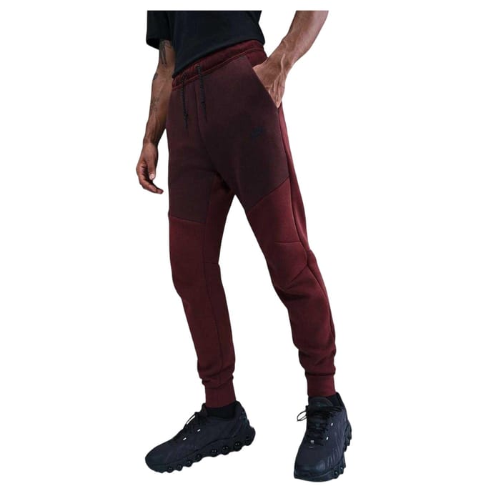 Nike Heren Tech Tapered Joggers (Rood/zwart)