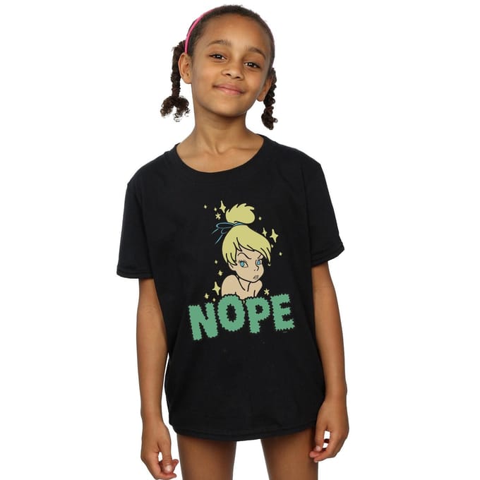 Disney Meisjes Tinker Bell Nope Katoenen T-shirt (Zwart)