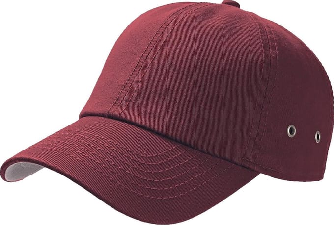 Atlantis Actie 6 Paneel Chino Baseball Cap (Bourgondië)