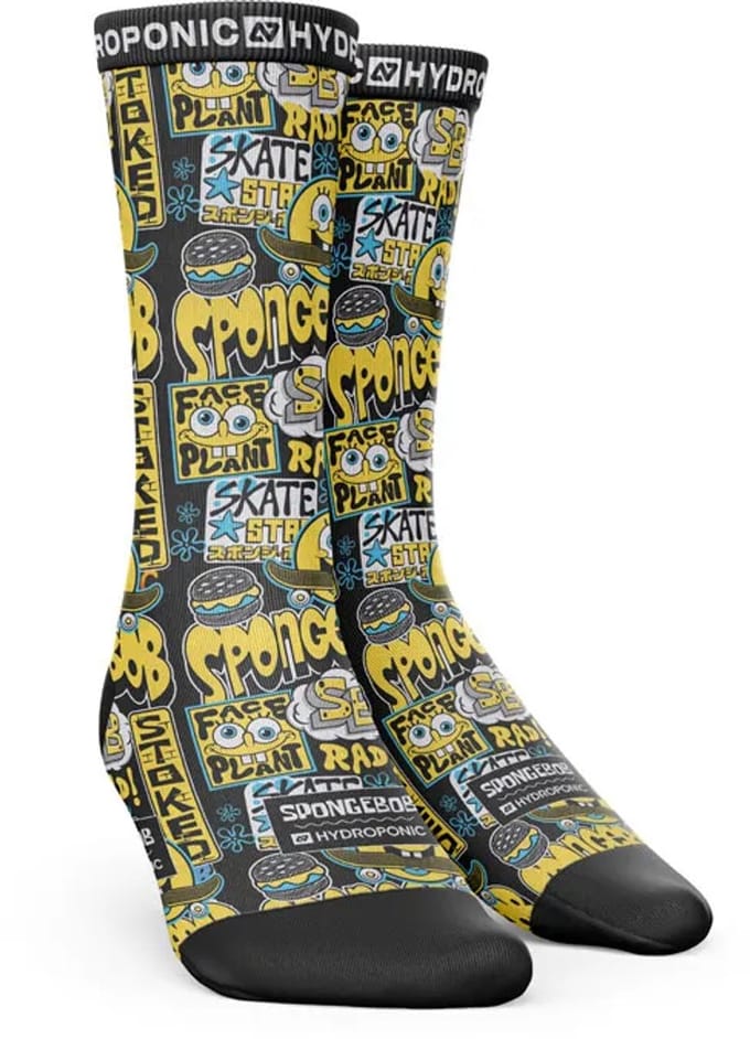 Hydroponic Sk Sponge Bob Sokken Zwart EU 35-38