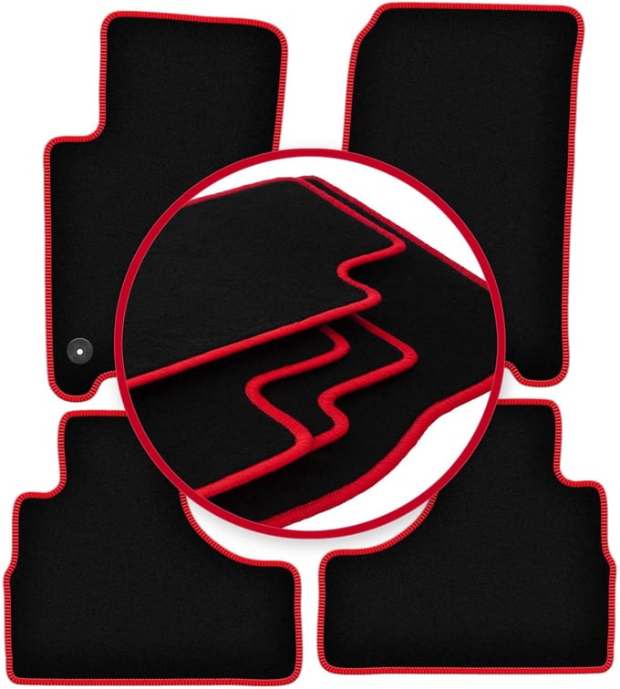 CARLUX-RED automatten voor: Jeep Cherokee Liberty KJ off-road (2002-2007)