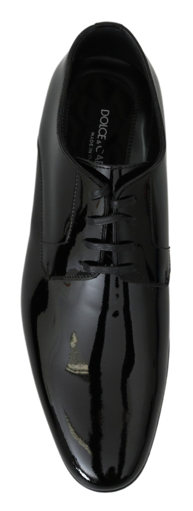 Dolce & Gabbana Zwarte Gladde Leren Derby Formele Schoenen