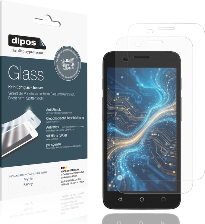 dipos – 2x Matte Pantserfolie geschikt voor Myria Fancy | 9H Screenprotector