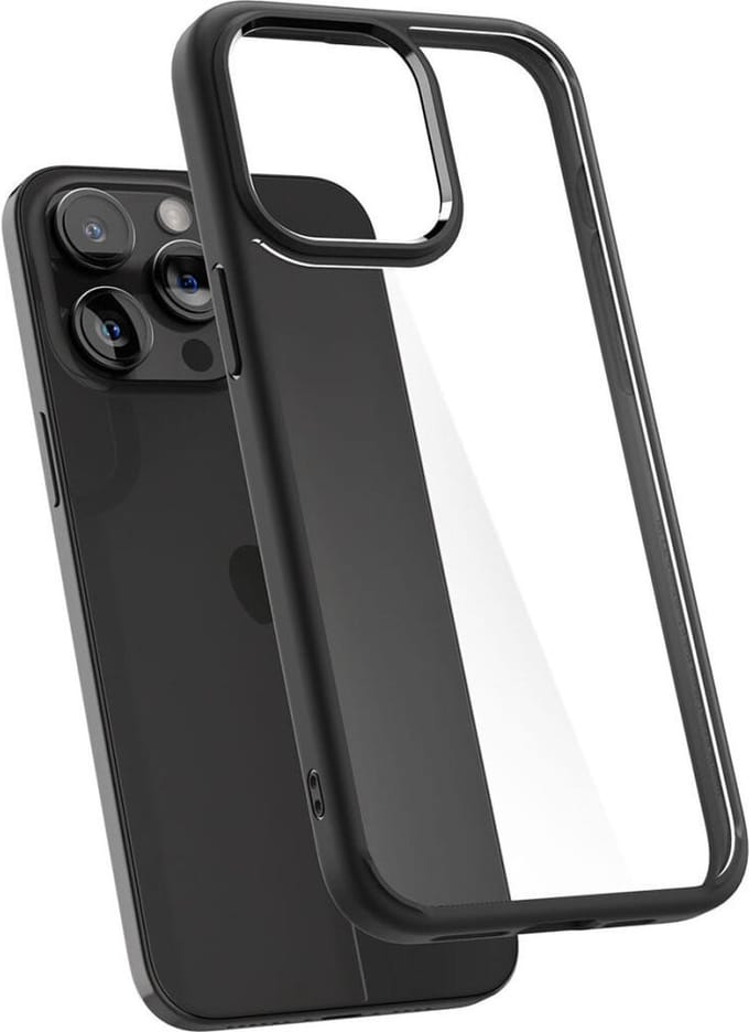 Spigen Crystal Hybrid - matte black - iPhone 15 Pro Max