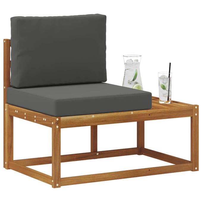 vidaXL - Buiten - eindsofa - Natuurlijk - en - Antraciet - 91 - x - 63 - x - 73 - cm
