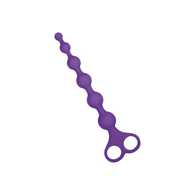 'Ribbed Silicone Anal Beads', 26 cm