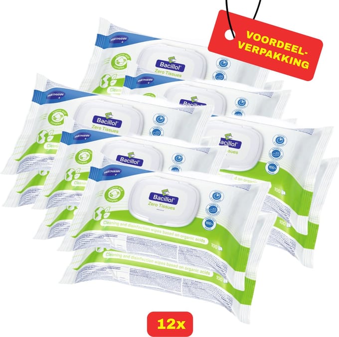 Bacillol® Zero Tissues van Hartmann - 6 x 100 doekjes voordeelverpakking