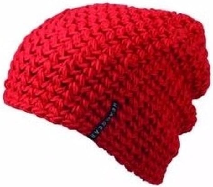 Basic beanie muts rood voor dames - wintermuts