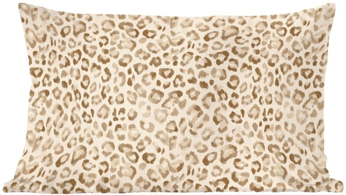Sierkussens - Kussentjes Woonkamer - 60x40 cm - Luipaard - Klassiek - Beige