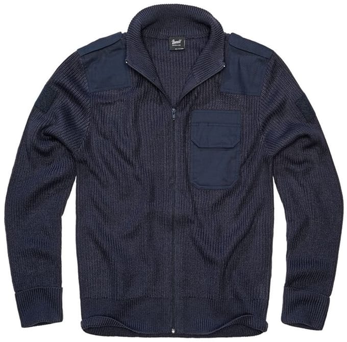 Brandit - BW Cardigan Sweater/trui met rits - M - Donkerblauw