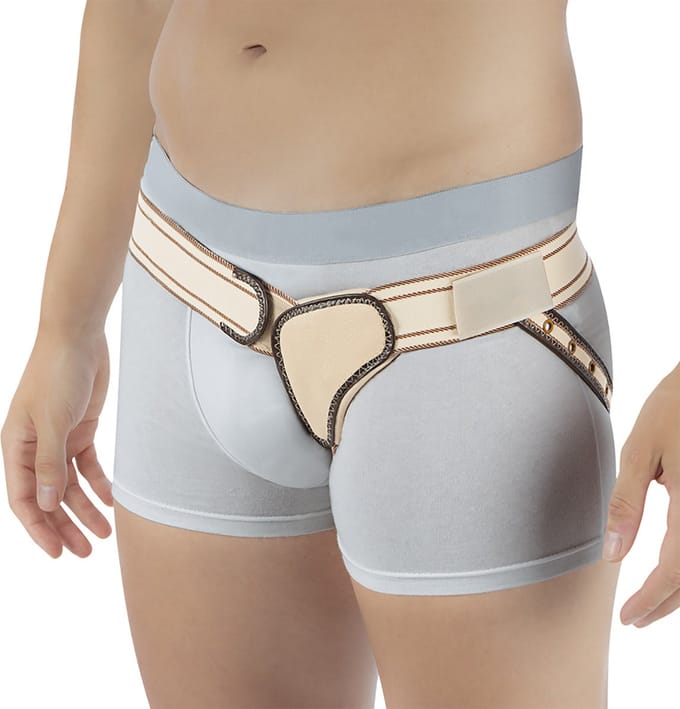 Orliman Enkelzijdige Liesbreukband - M - Rechts - Beige