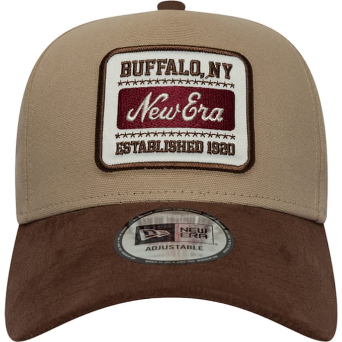 New Era Patch Suede Light Beige 9FORTY E-Frame Cap