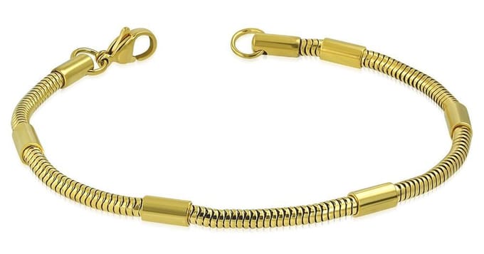 Amanto Armband Eunice Goldy - 316L Staal - Slang - 20cm