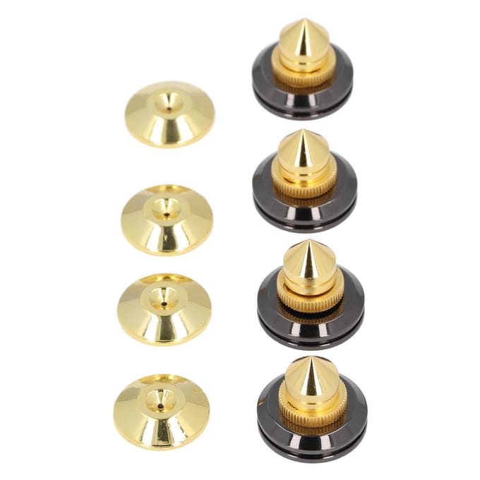 4 Set HiFi Luidspreker Isolatievoeten Professionele Metalen Vibratiedempende Luidspreker Schokabsorberende Pads beige