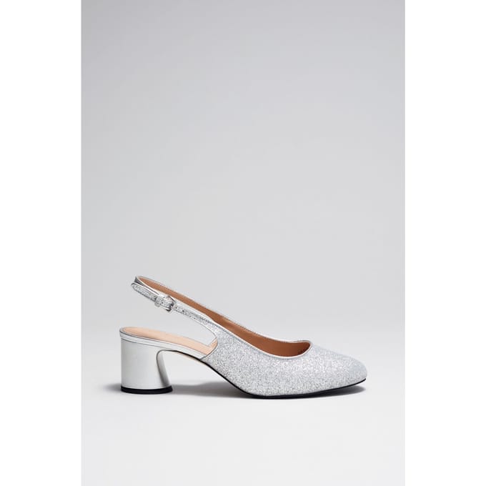 & Other Stories Hasel Block Heel Pump Silver Taglia: 41 | Tacchi Alti Outlet | Donna | Grigio