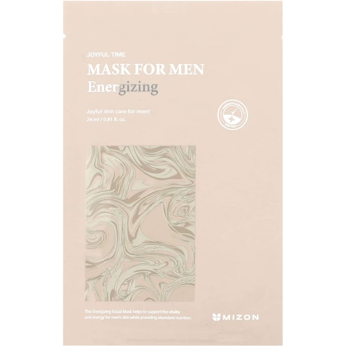 Mizon, mannen, schoonheidsmasker, verkwikkend, 1 velmasker, 0,81 fl oz (24 ml) beige