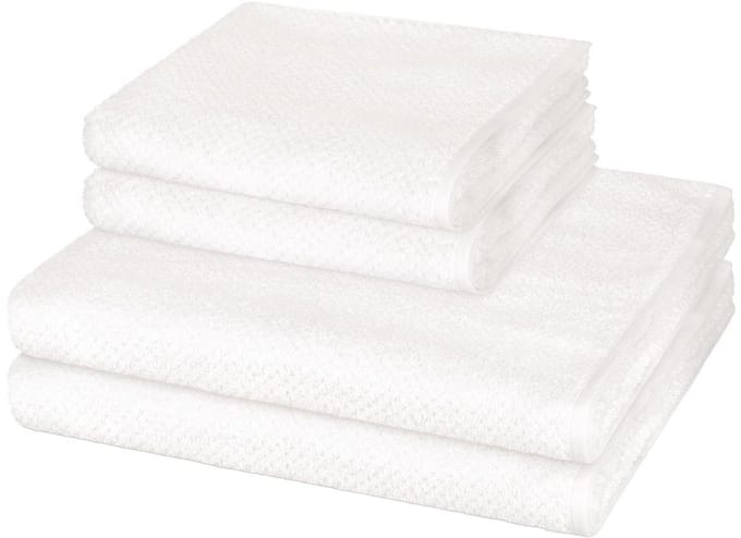 Cawö Sonstiges 2 X handdoek 2 X douchehanddoek - in set 4 pack Pure