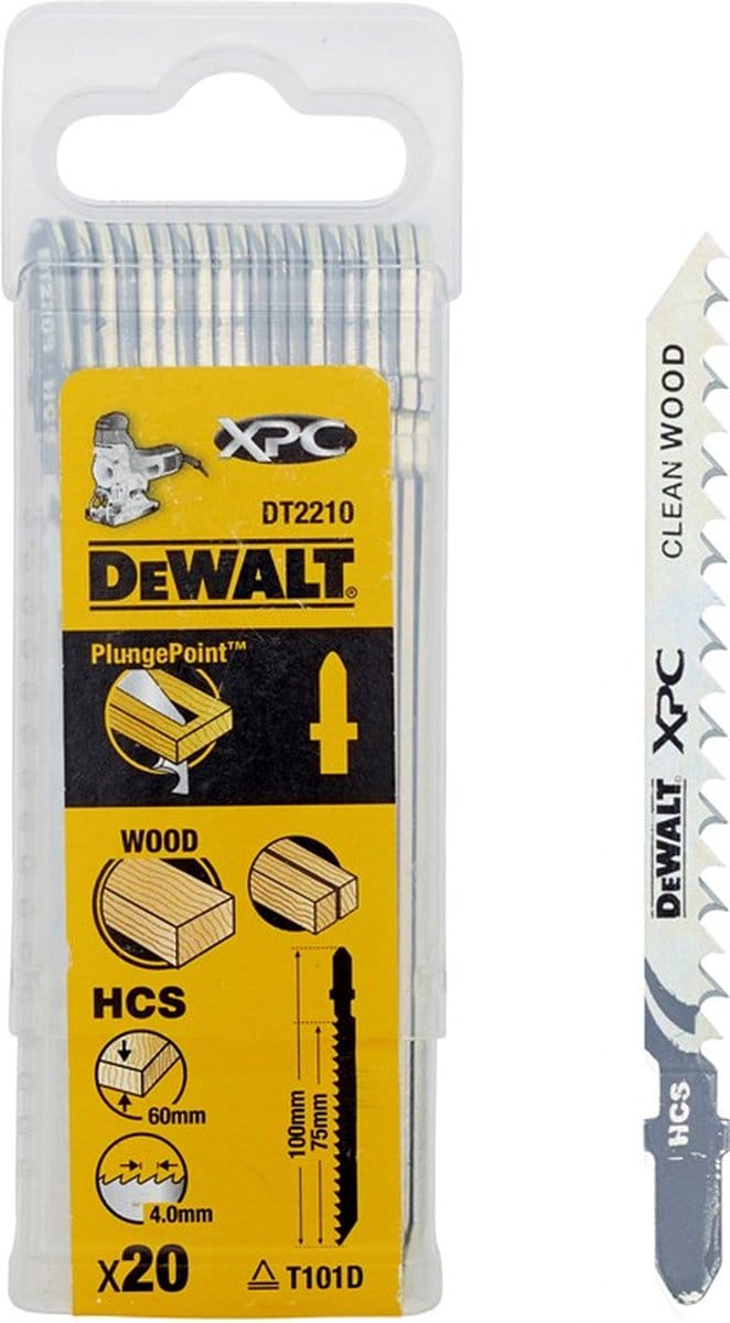 DeWALT DECOUPEERZAAGBLAD XPC© - HCS 100X6X60MM (T101D) DT2210-QZ