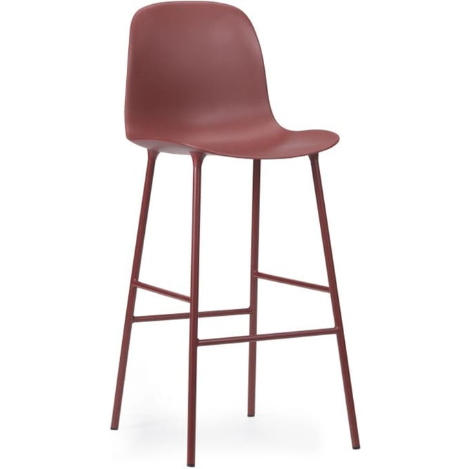 Normann Copenhagen Form Barstoel staal - rood - 75 cm
