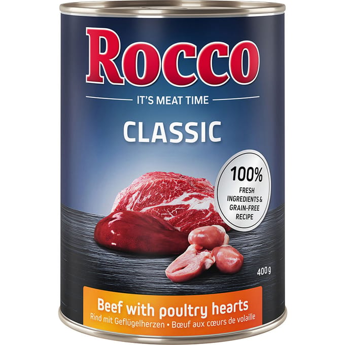 24x400g Rund met Gevogeltehart Rocco Classic Hondenvoer